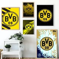 D-Dortmund Poster Sticky Posters Waterproof Paper Sticker Coffee House Bar Home Decor