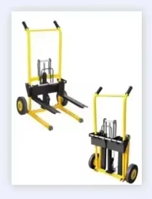 Mini 200kg load-bearing forklift portable manual handling stacker  light and small household lift truck  hydraulic unloading