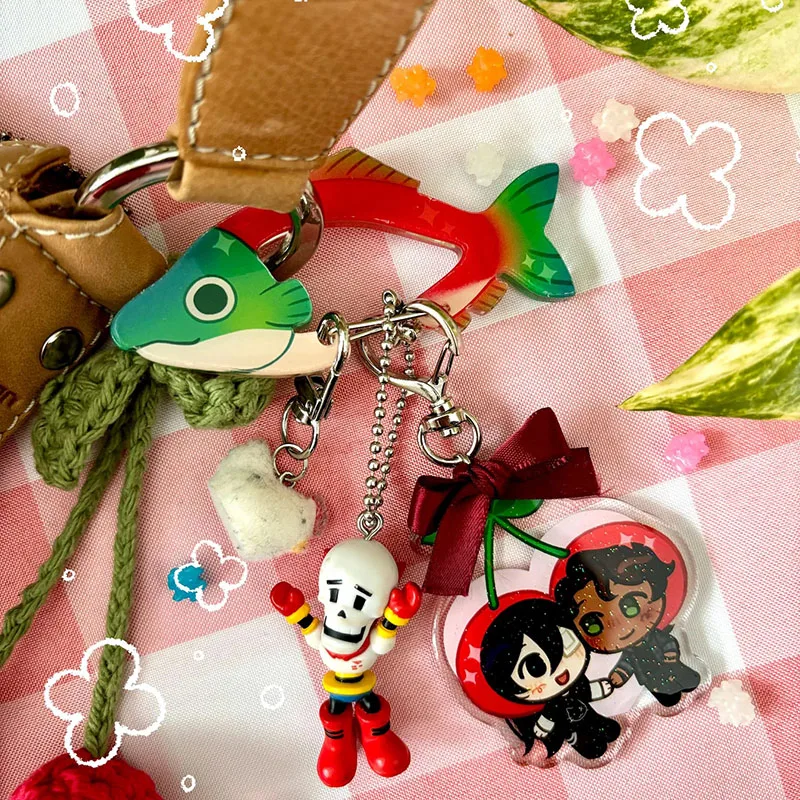 Acrylic Fish Carabiner Carabiner Double-Sided Keychain Jewelry