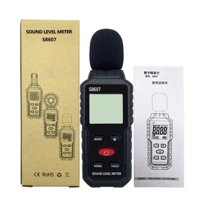 Handheld Decibel Meter 30-130dB Digital Sound Level Tester Mini Noise Audio-Level Monitor Sonometros for Environment