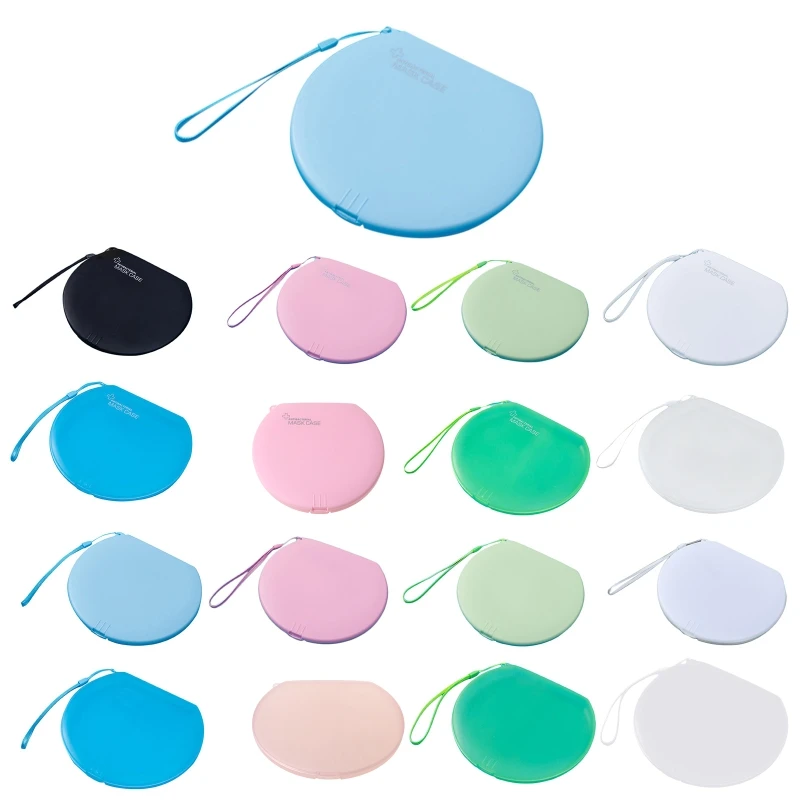 Disposable Face Mask Round Storage Box Frosted Plastic for Case Portable Dustproof Mouth Cover Holder Anti Pollution