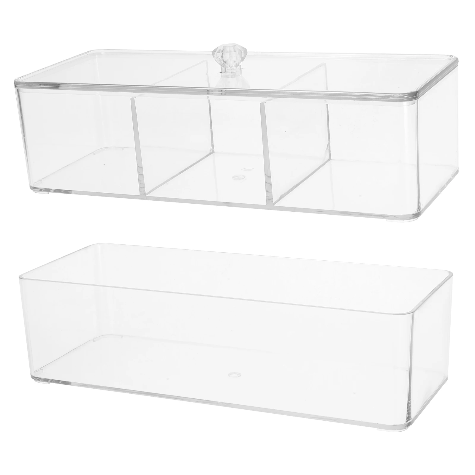 

1Set Large Capacity Makeup Organizer Display Case Tabletop Storage Box Clear Visibility Neat Orderly Perfect for Home