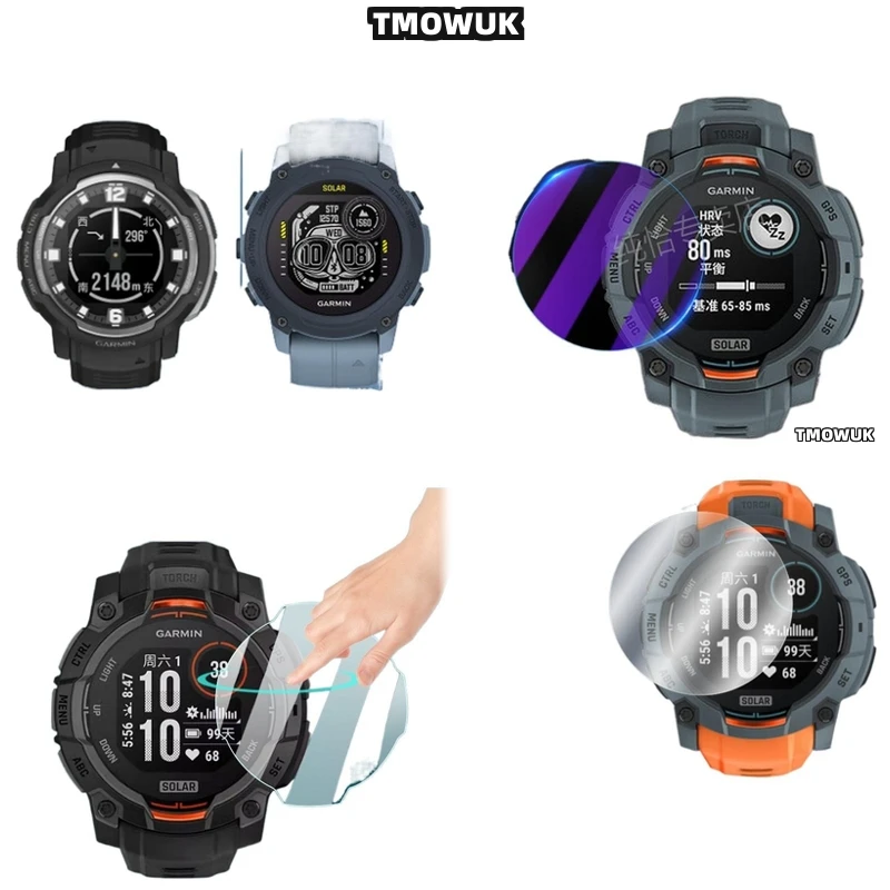 

For Garmin Instinct 2 2X 3 3E Crossover 40 45 50 Mm - Crystal Clear Screen Protector - 9H Hardness, Smudge-Proof, Responsive Tou