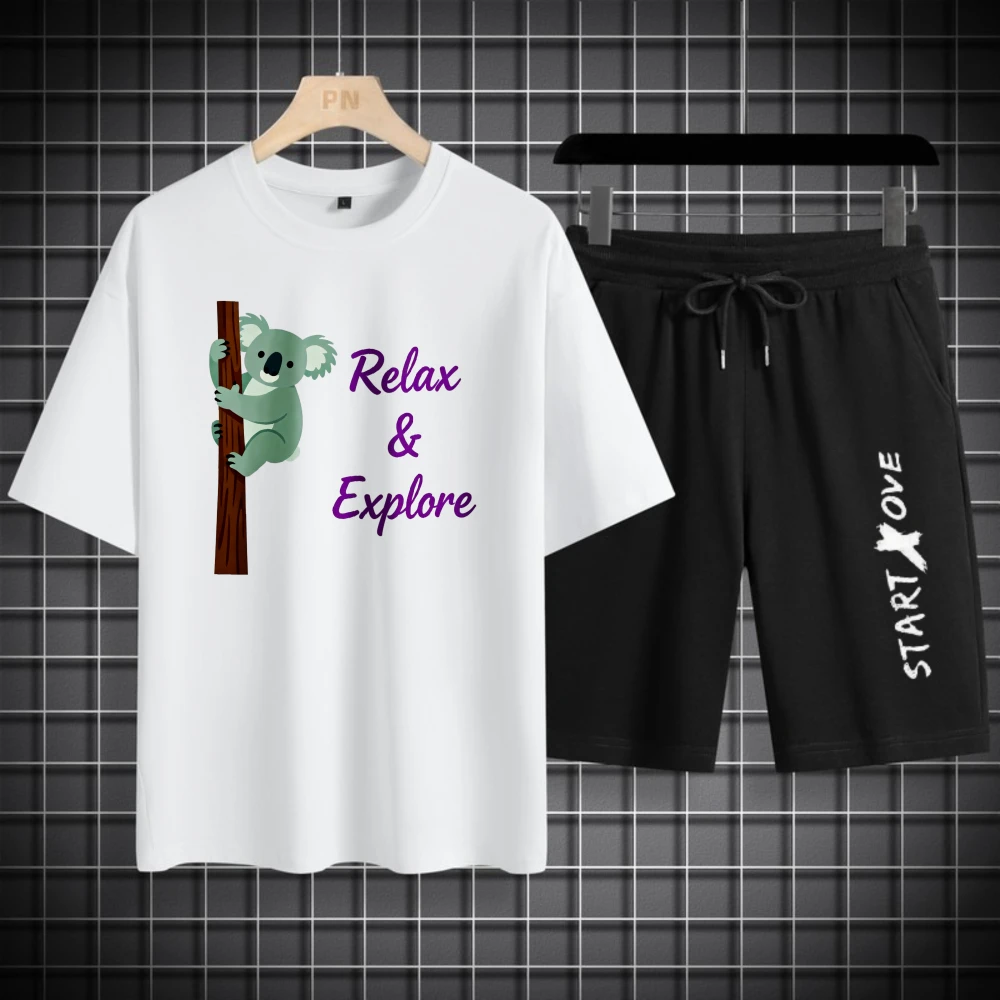 

Мужские футболки, комплекты спортивных костюмов, капельная одежда, модные шорты с короткими рукавами, летние дышащие мужские костюмы из полиэстера