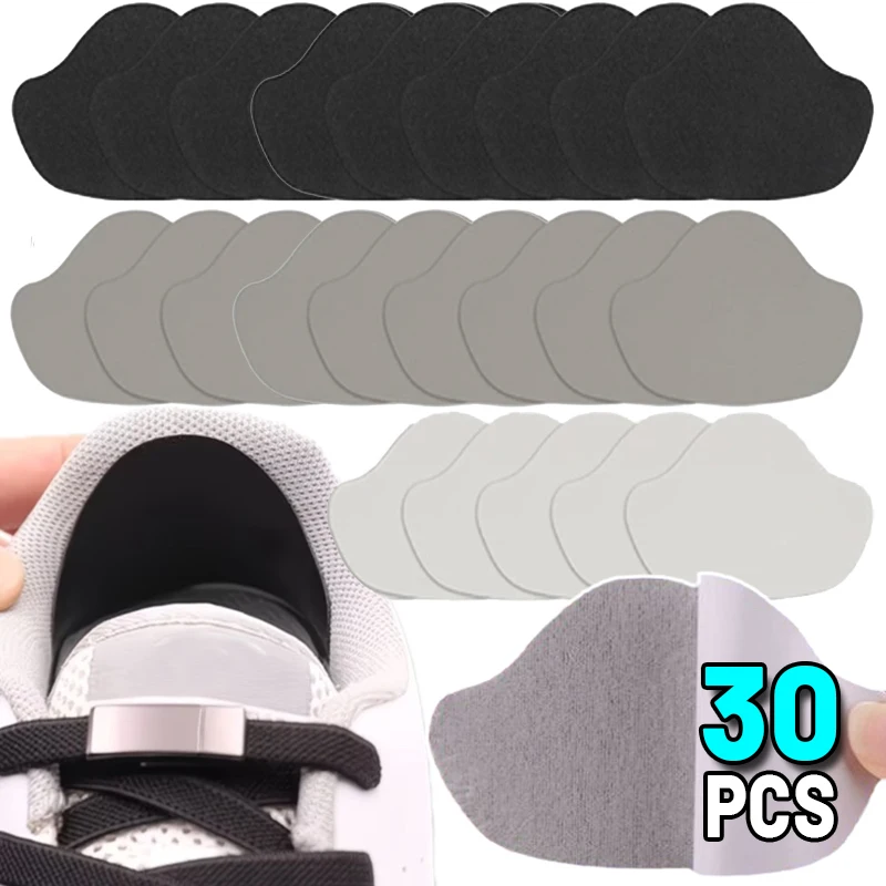 6/30pcs Sneaker Heel Repair Stickers Adjustable Size Wear-resistant Invisible Heel Repair Pad Repair Shoe Hole Pad Back Sticker