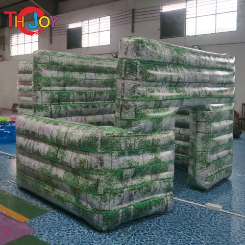 2.5X2M Inflatable Paintball Obstacles Outdoor CS Props Fortress Bunkers Inflatable Wall Camouflage Barrier for CS Sport Games