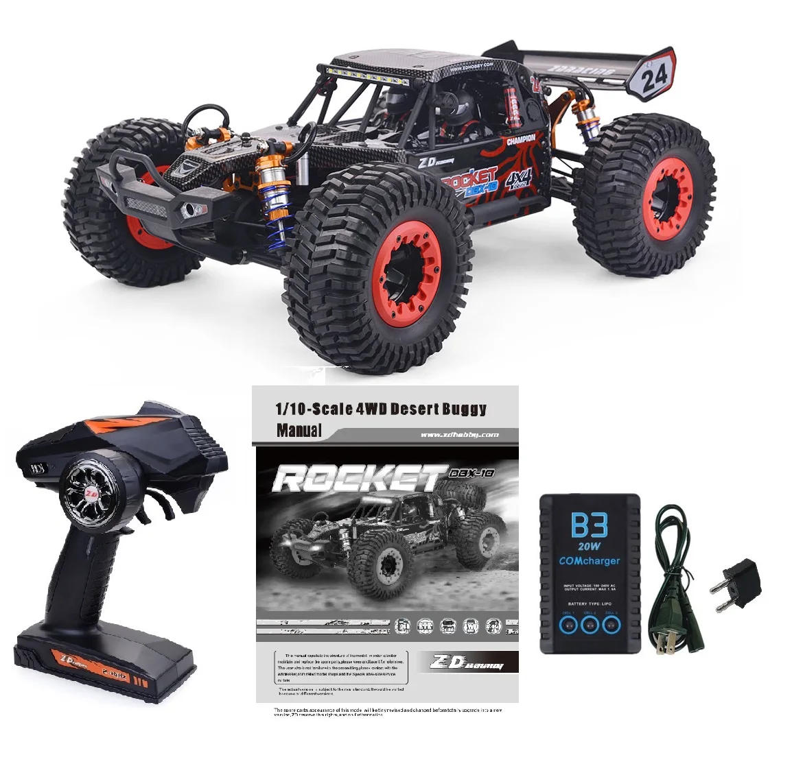 80km/H RC Car 1/10 ZD Racing DBX-10 Desert Truck 4WD RTR Remote Control Frame Off Road Buggy Brushless rc cars for adults toys