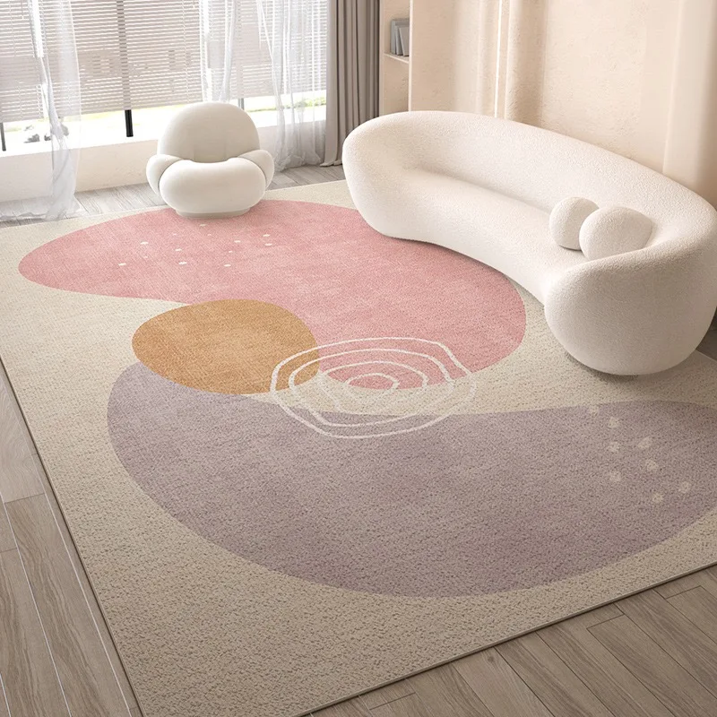 VIKAMA Teppich, Wohnzimmer- und Schlafzimmer-Bodenmatte, Luxuriöser Hochwertiger Creme-Sandgestrahlter Teppich, Studienteppich, Heimdekoration – Detail 7
