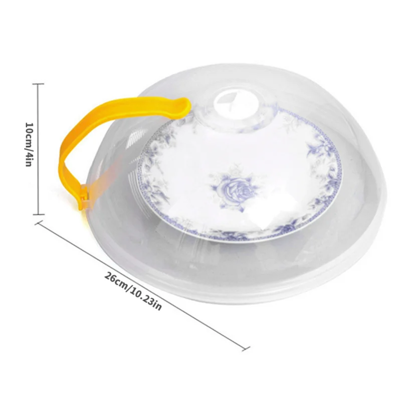 Professional Microwave Food High-Temperature Anti-Sputtering With Handle Heat Resistant Lid For Microwave Fresh-Keeping Cover