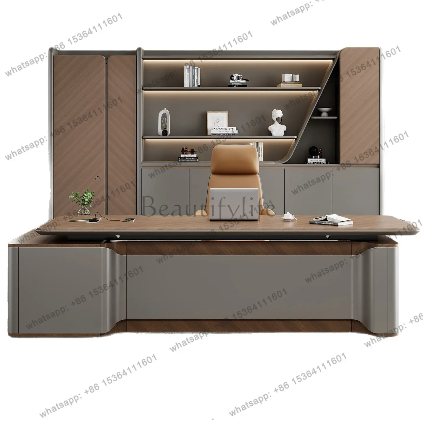 

D25Electric lifting table boss table simple office furniture