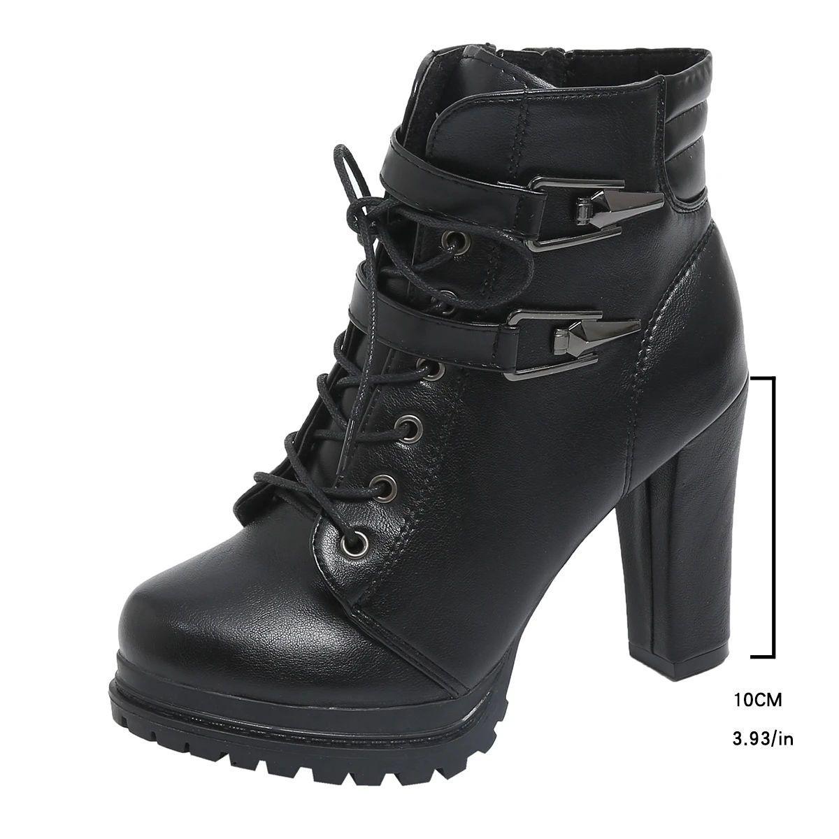 

Thick-Heeled Pleated Women'S Western Cowboy Boots, Retro High Boots, Belt-Buckle Knight Boots, Thick-Soled Women'S Long Boots