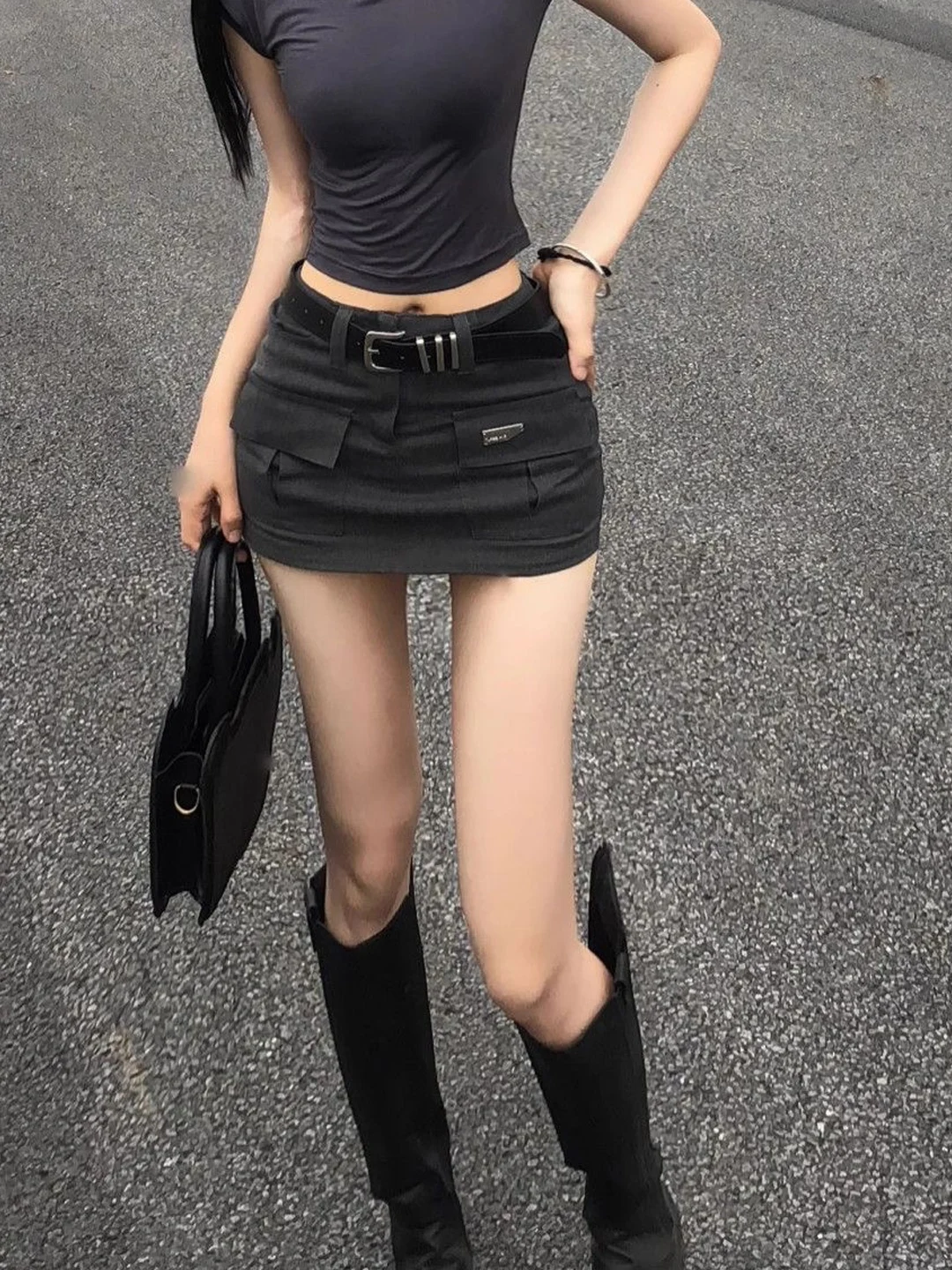 American Retro High Waist Short Skirt Workwear Style Women's Autumn New Hot Girl Slim Fit Bodycon  Skirt Pure Desire