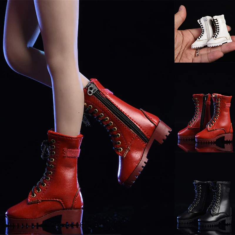 

In Stock VSTOYS 19XG43 1/6 Scale Female Soldier Zipper Mid Boots Hollow Leather Shoes Model for 12 Inch Action Figure Body Toys