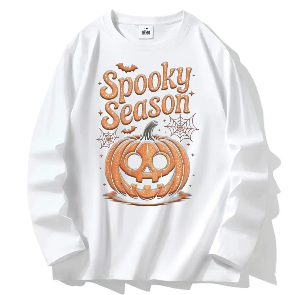 

Halloween Pumpkin Casual Couple Loose Long-sleeved Round-neck Hoodie Base Layer