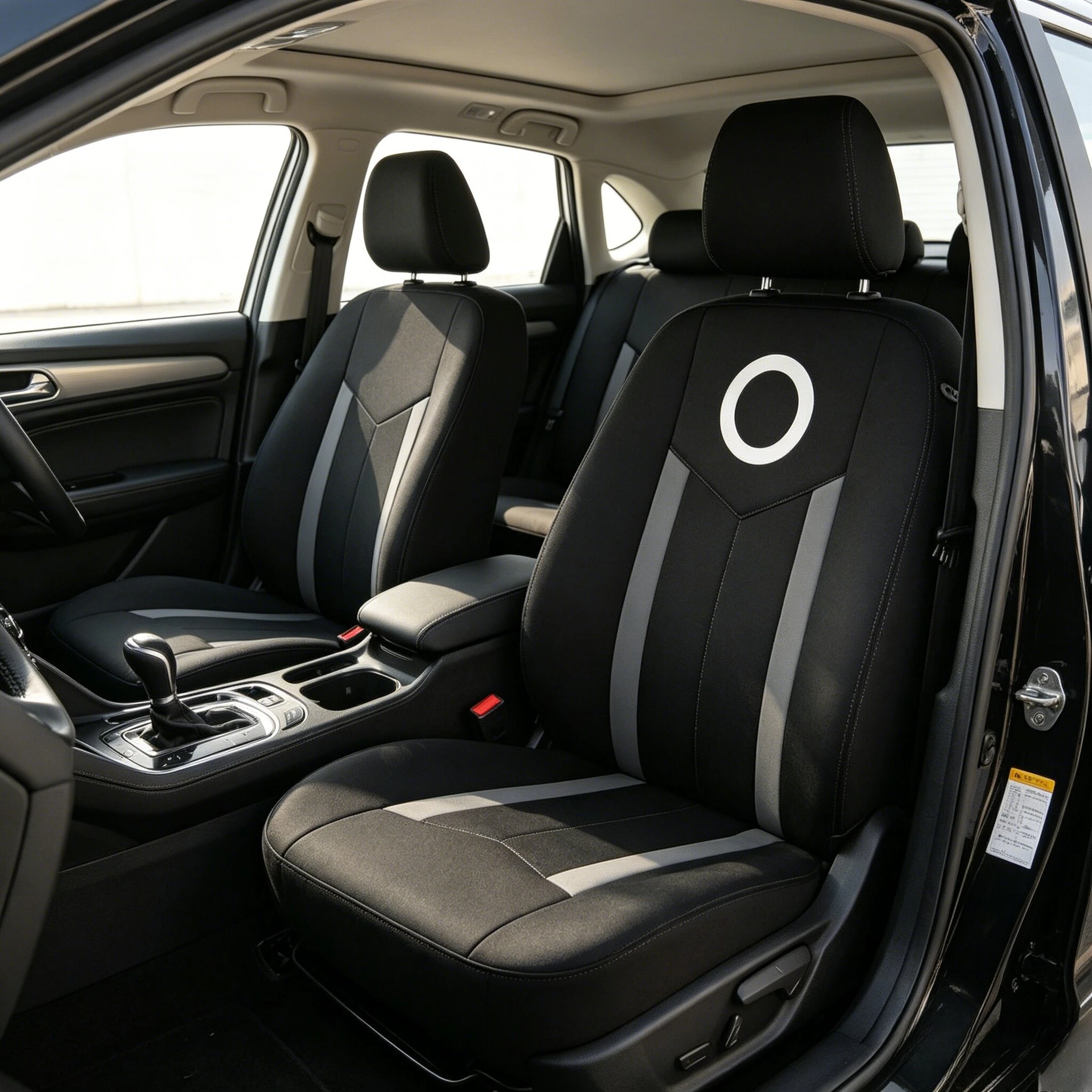 AUTOKING Customizable Pattern Sport Style Universal Polyester Car Seat Covers Fit Most Car SUV Van Interior Accessories