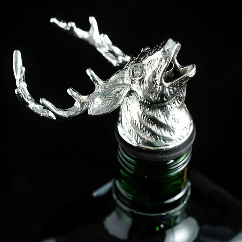 Wine Stopper Deer Champagne Vacuum Seal Kitchen Tools Bar Accessories Home Brewing Wine Making Barware Dispenser