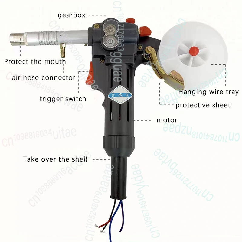 

Аксессуары для газовой сварки CO2, щетка проволоки, головка сварочного пистолета в сборе NBC200A, двухступенчатый пистолет для чистки сварочной проволоки