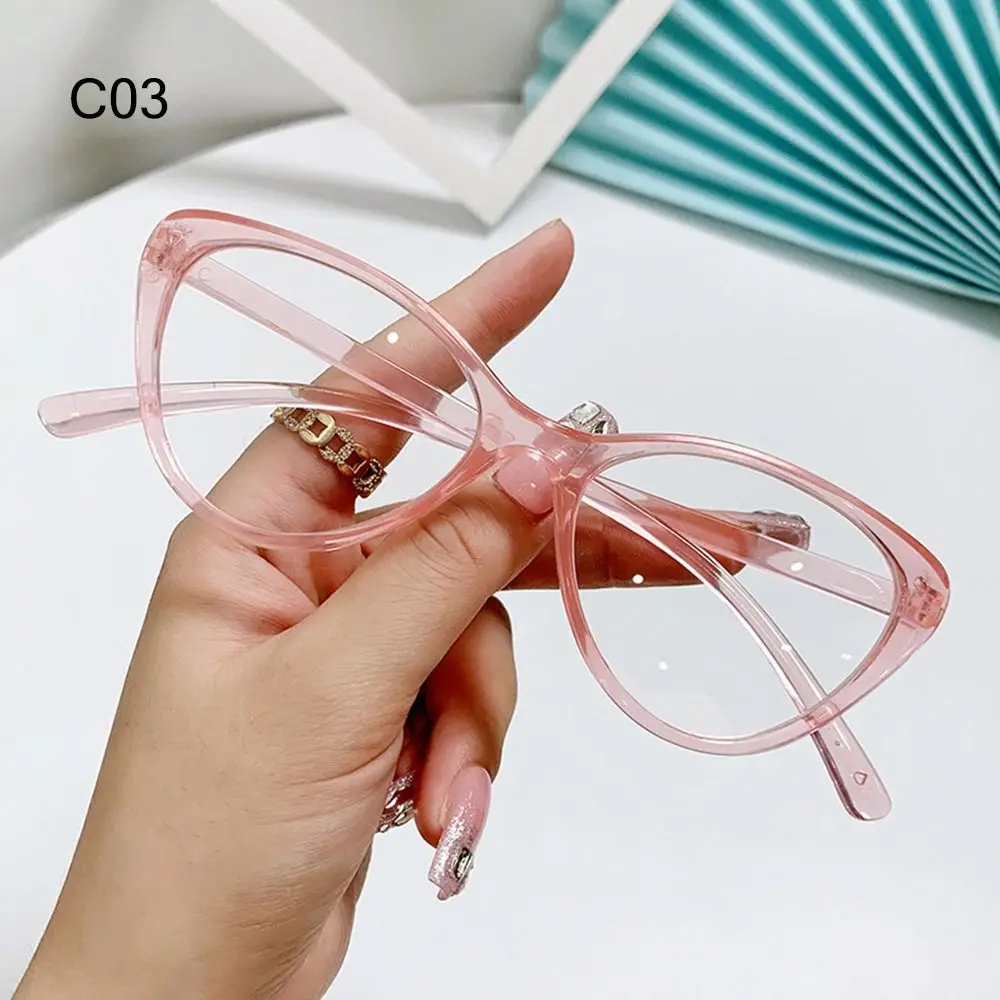 

Trendy Anti-radiation Cat Eye Glasses Anti Eye Eyestrain Transparent Computer Game Glasses Clear Glasses for Women & Men