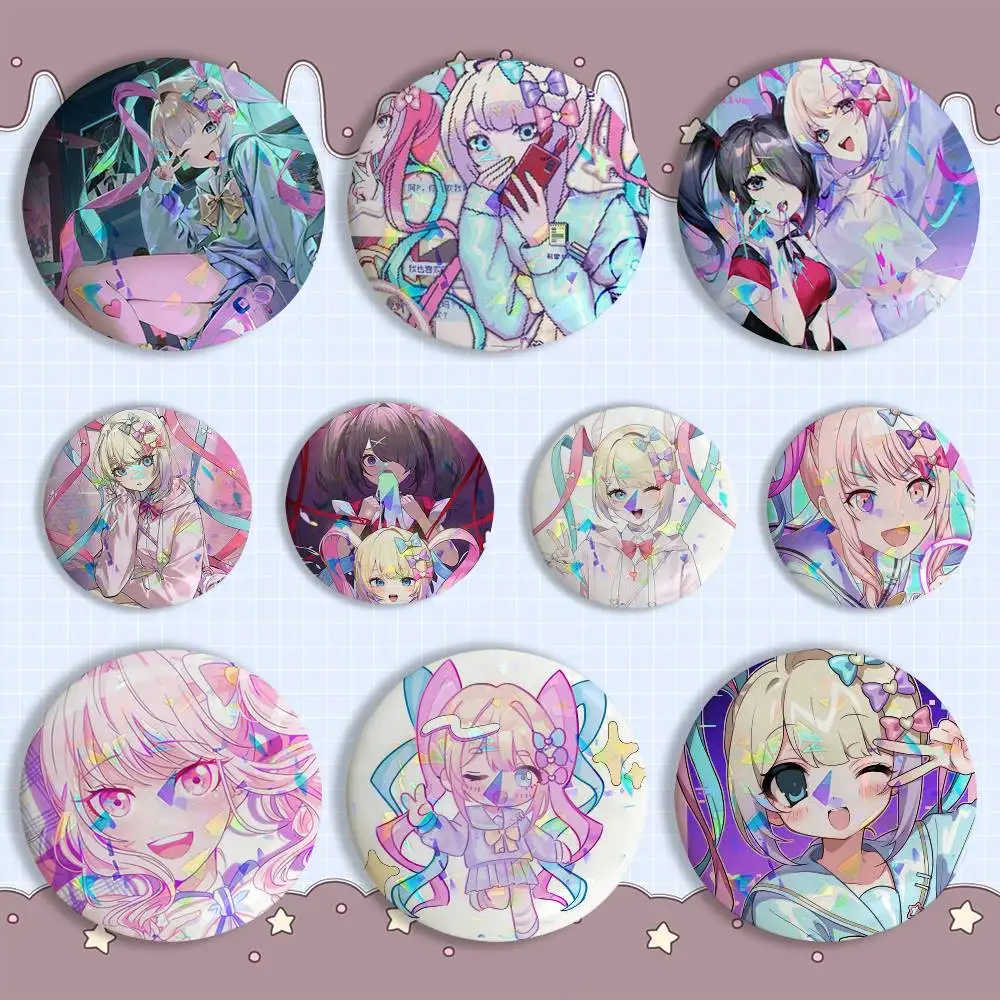 

N-Needy Streamer O-OverloadS Creative Round Badge Button Pin Bag Decor Fans Collection Friends Gift Brooch