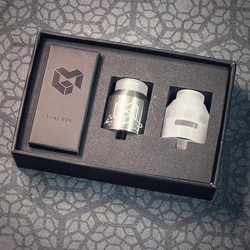 AVUVAPE Suministro Original doble capó 25MM YOKE Rda 316ss RDA Atomizador de goteo reconstruible Rda con Pin BF vs Narda Rba