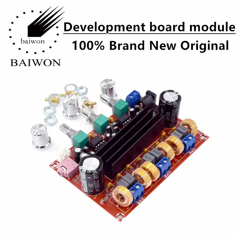 

2,1-канальная плата цифрового усилителя мощности 12 В-24 В с широким напряжением TPA3116D2 2*50 Вт + 100 Вт