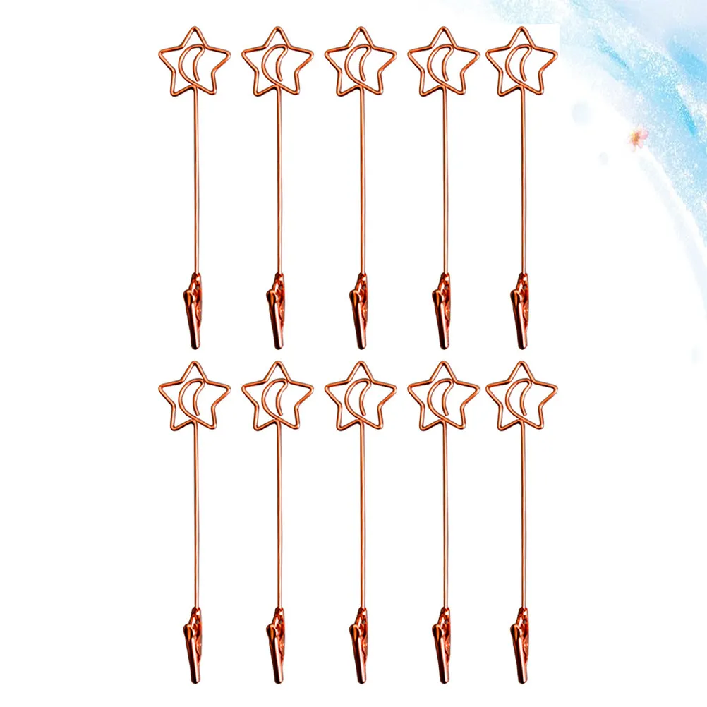 

10Pcs Double-End Memo Holder for Table Numbers Photos Notes Wedding Shower Graduation Party Decor Reusable Sturdy Paper