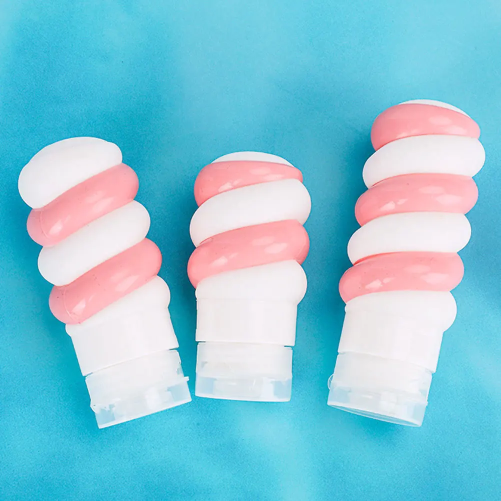 Botol Perjalanan Portabel 70Ml Wadah Perlengkapan Mandi Silikon Isi Ulang Ringan untuk Perjalanan Bisnis Berkemah Mendaki