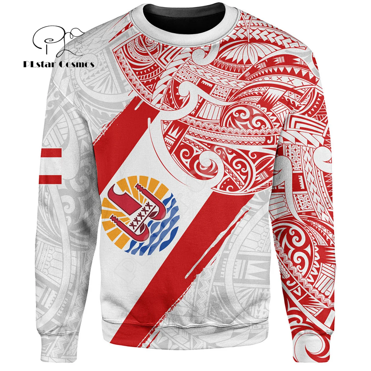 Custom Name French Polynesia Tahiti Country Flag Tribal Hibiscus Tattoo Retro 3DPrint Pullover Harajuku Casual Hoodies Jacket V3