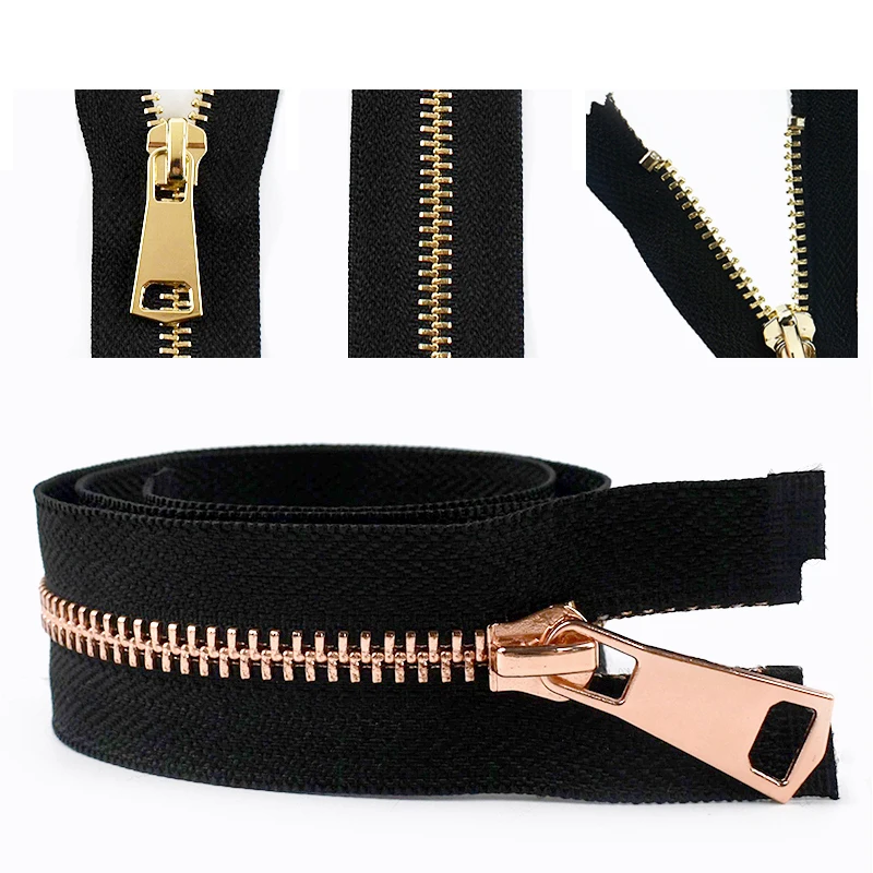 

3/5Pcs 5# Meetee 30-80cm Metal Zippers Open-End Auto Lock Zip for Sewing Bag Closure Zipper Repair Kits DIY Garment Accessories