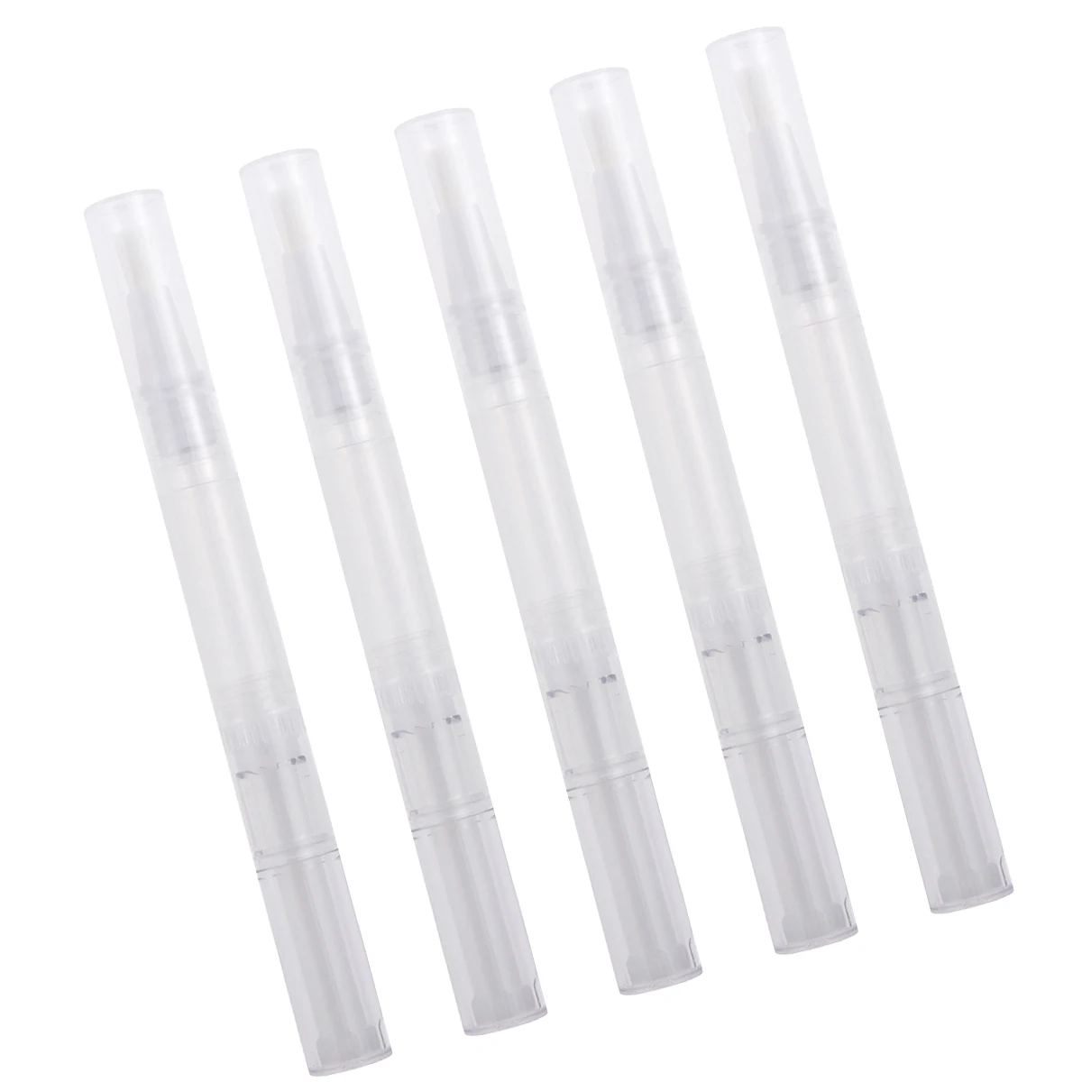 

20 Pcs Clear Nail Polish Transparent Empty Pens with Brush Head Oil Liquid Tube
