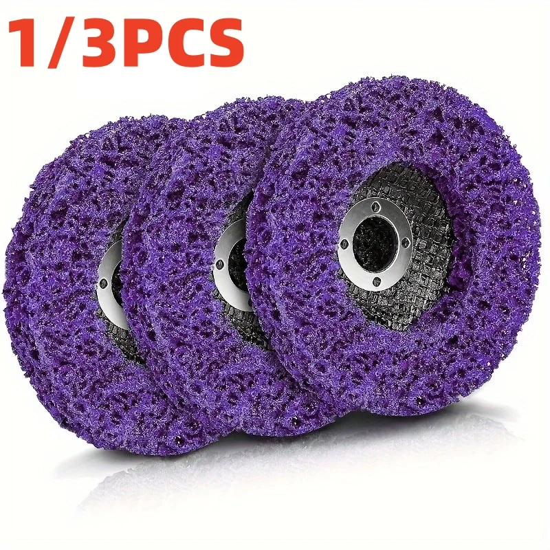 1/3PCS 100mm Coral Disc Poly Strip Disc Rust Remover Abrasive Wheel For Angle Grinder Paint Rust Removal Clean Abrasiv