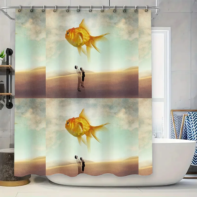 

Coastal Wave Ocean Beach Shower Curtain Set Waterproof Seascapes Home Decor Artistic Print Bathroom Decor Modern Style