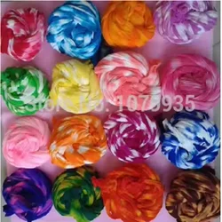 wholesale 50pcs/lot 23Colors Mesh Flowers Materials Double Color Nylon Silk stockings flower For handmade gift