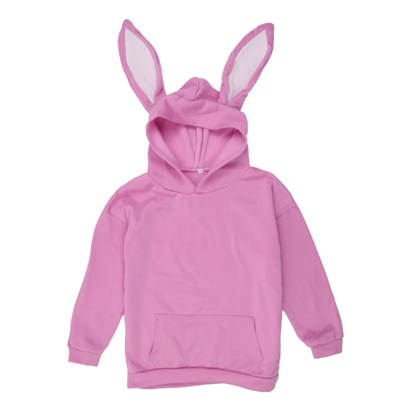 Hoodies Women Winter Warm Oversized Sweatshirt Bunny Ear Coat Dropship