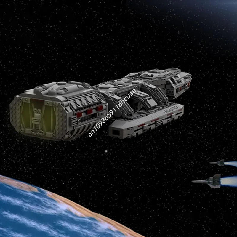 2222 قطعة سلسلة غالاكسي Battlestar Galactica سفينة الفضاء نموذج Moc اللبنات التراص الطوب الإبداعية لعبة طفل هدية تعليمية