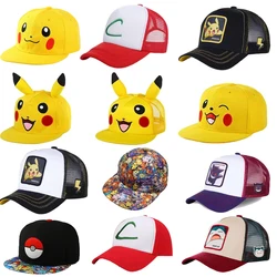 Pikachu beyzbol şapkası Pikachu karikatür şapka Cosplay yaz adam Hip Hop spor kap çocuklar için erkek kız çocuk anime figürleri oyuncak hediye