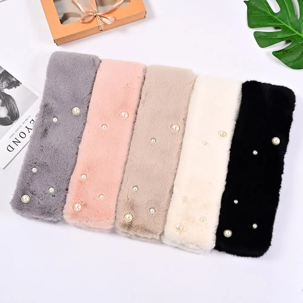 

Winter Imitation Fur Scarf Neck Protection Snood Neckerchief Plush Cross Collar Scarves Outdoor Windproof Thicken Shawl