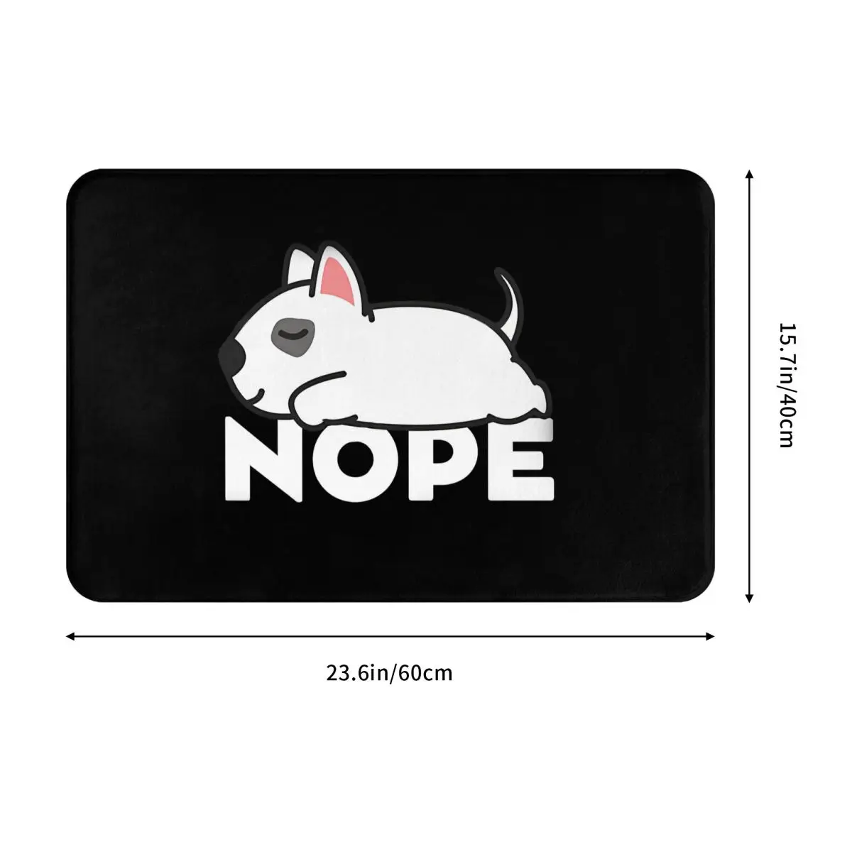 Nope Not Today Sleeping Bull Terrier Line Dog Doge Non-Slip Carpet Doormat Bedroom Kitchen Mat Entrance Door Home Rug