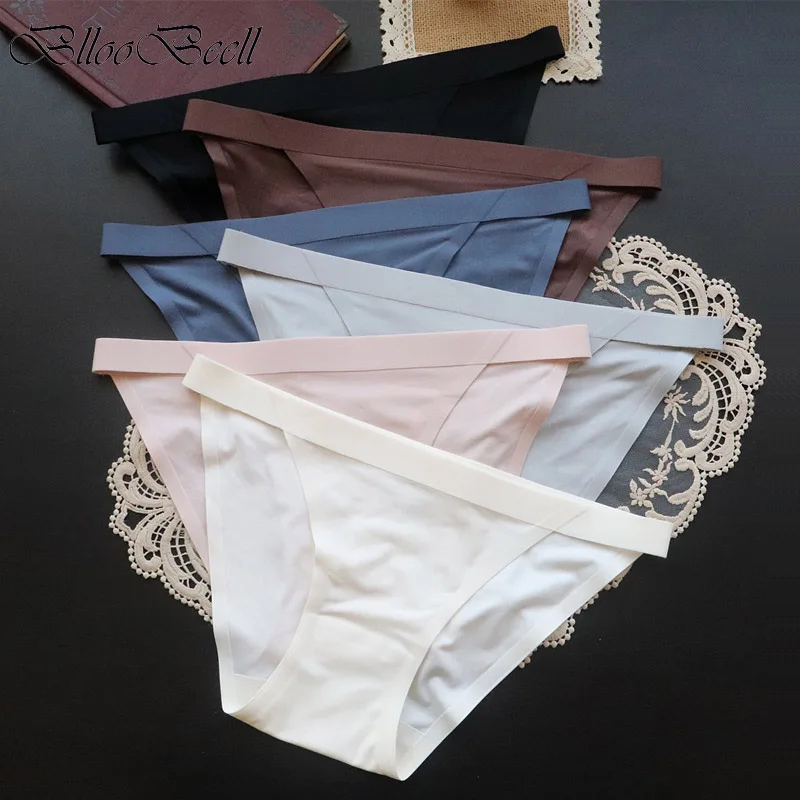 

High Quality Sexy Women's Panties Set Low Waist Underwear Traceless Briefs Solid Color Girls Triangle Underpants Sexy lingerie