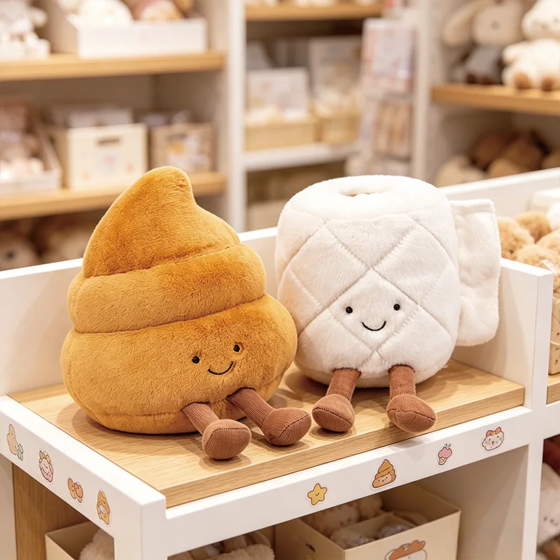 Peluche créative en forme de déboucheur de toilettes, jouet amusant, poupée en peluche unique, décoration de canapé, cadeau doux, ornement de farce intéressant pour enfants