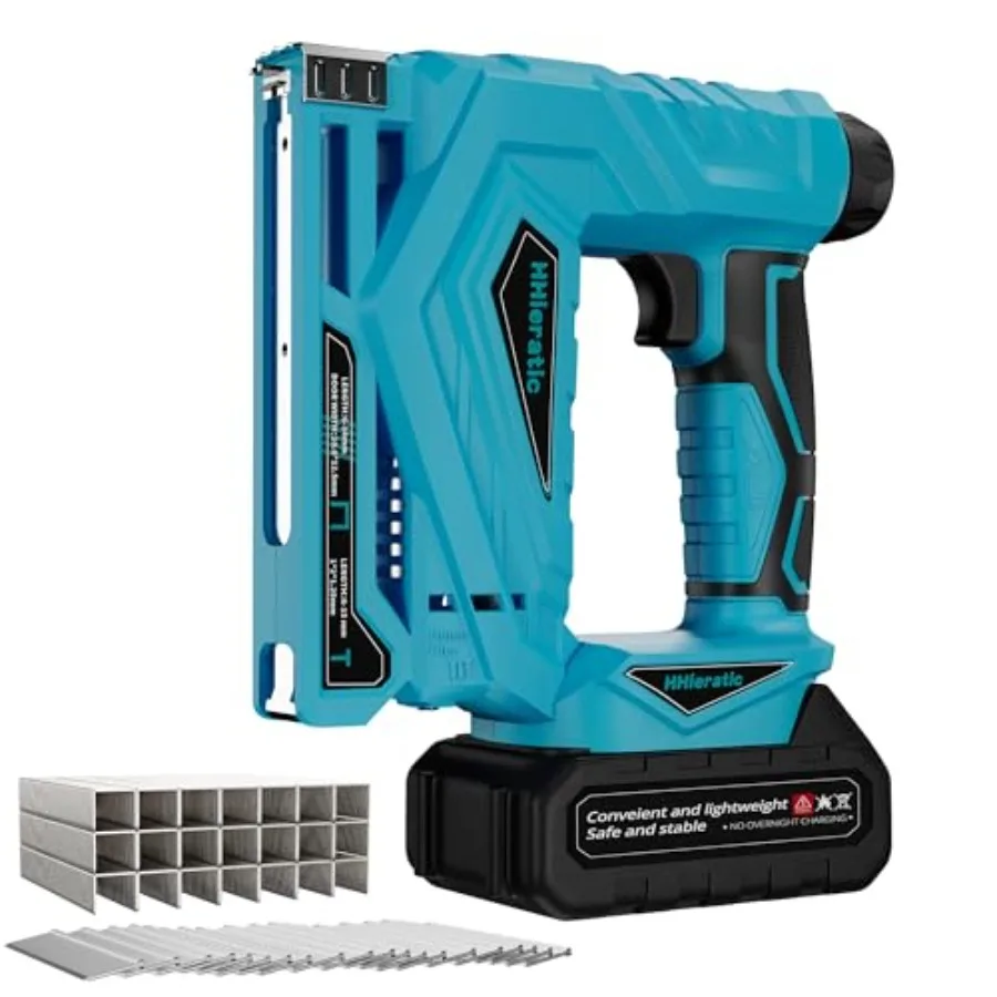 

3/8 Cordless Nail Gun with 18v Battery2 in 1 Cordless Brad Nailer Professional Heavy Duty Nailer Gun Battery Powered with 2 000