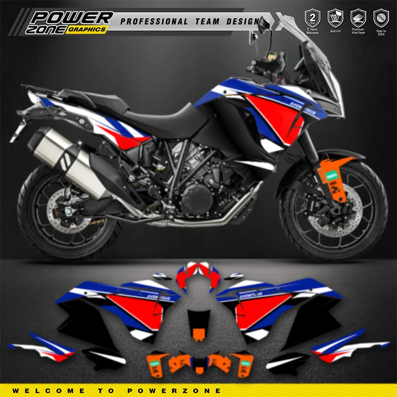 PowerZone Custom Graphics Backgrounds Decals for Stickers Kit For KTM 2017-2020 ADV ADV S ADV R 1290 ADVENTURE SUPERMOTO  05