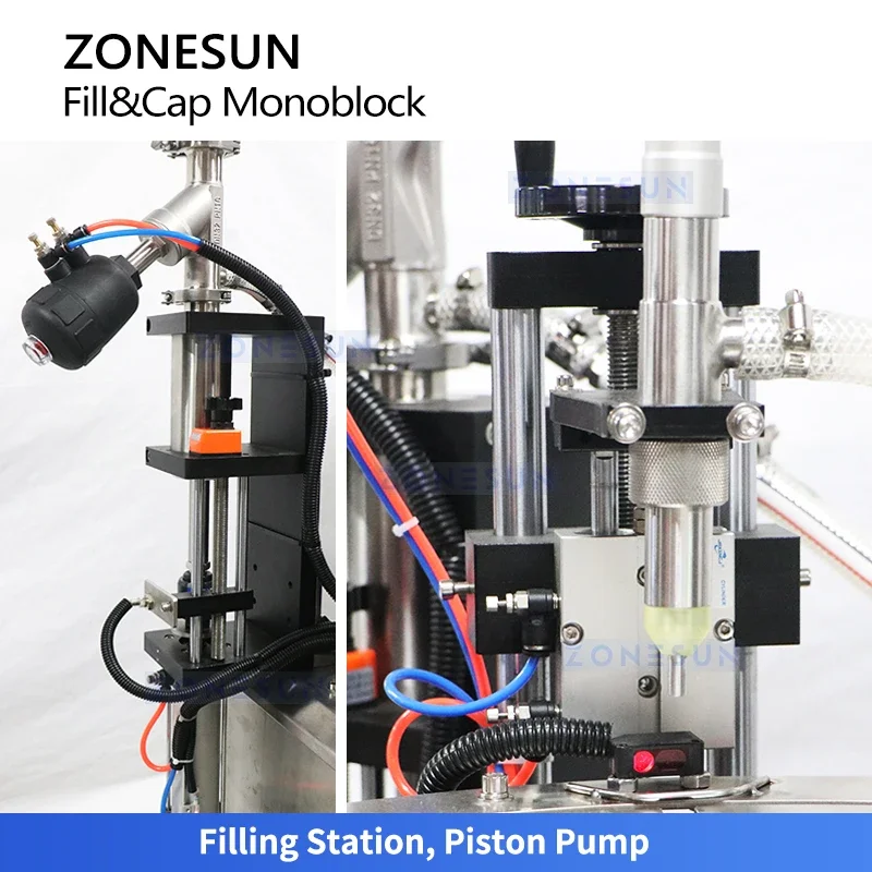 ZONESUN Riempitrice automatica per sacchetti con beccuccio Riempitrice per sacchetti liquidi Sigillatura Imballaggio Alimentatore per ciotole vibranti Doypack ZS-AFC12D