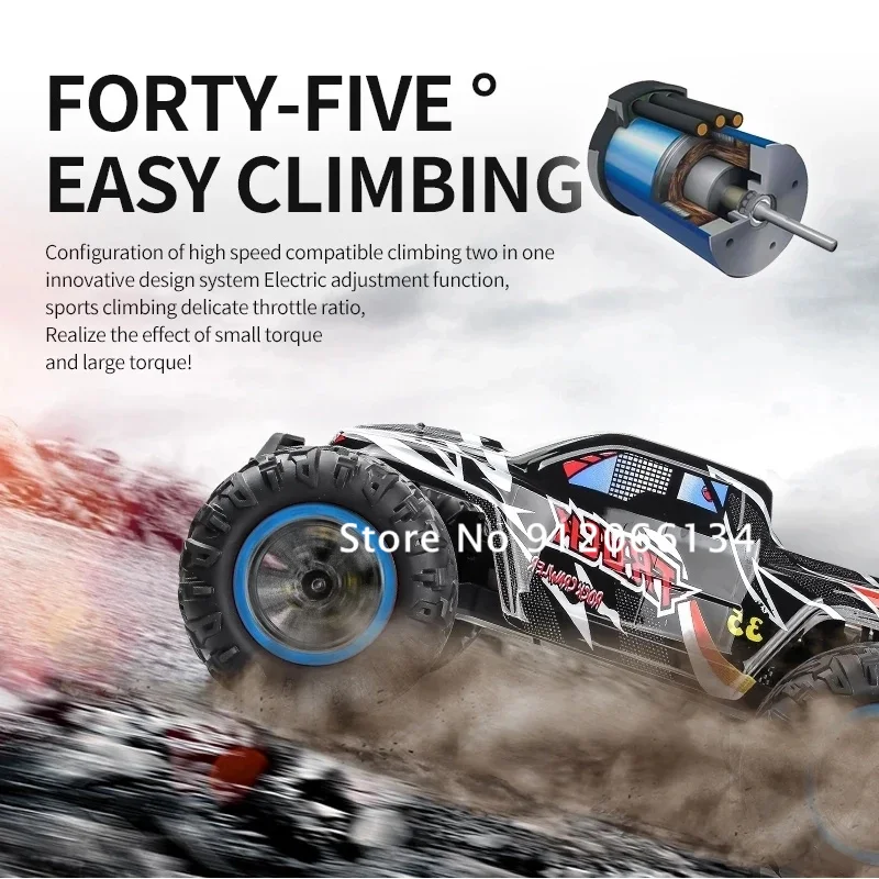 1:10 80KM/H High-Speed Off-road Brushless Racing Drift 4WD RC Car 200M Metal Hydraulic Shock Absorber Climbing RC Truck Toys