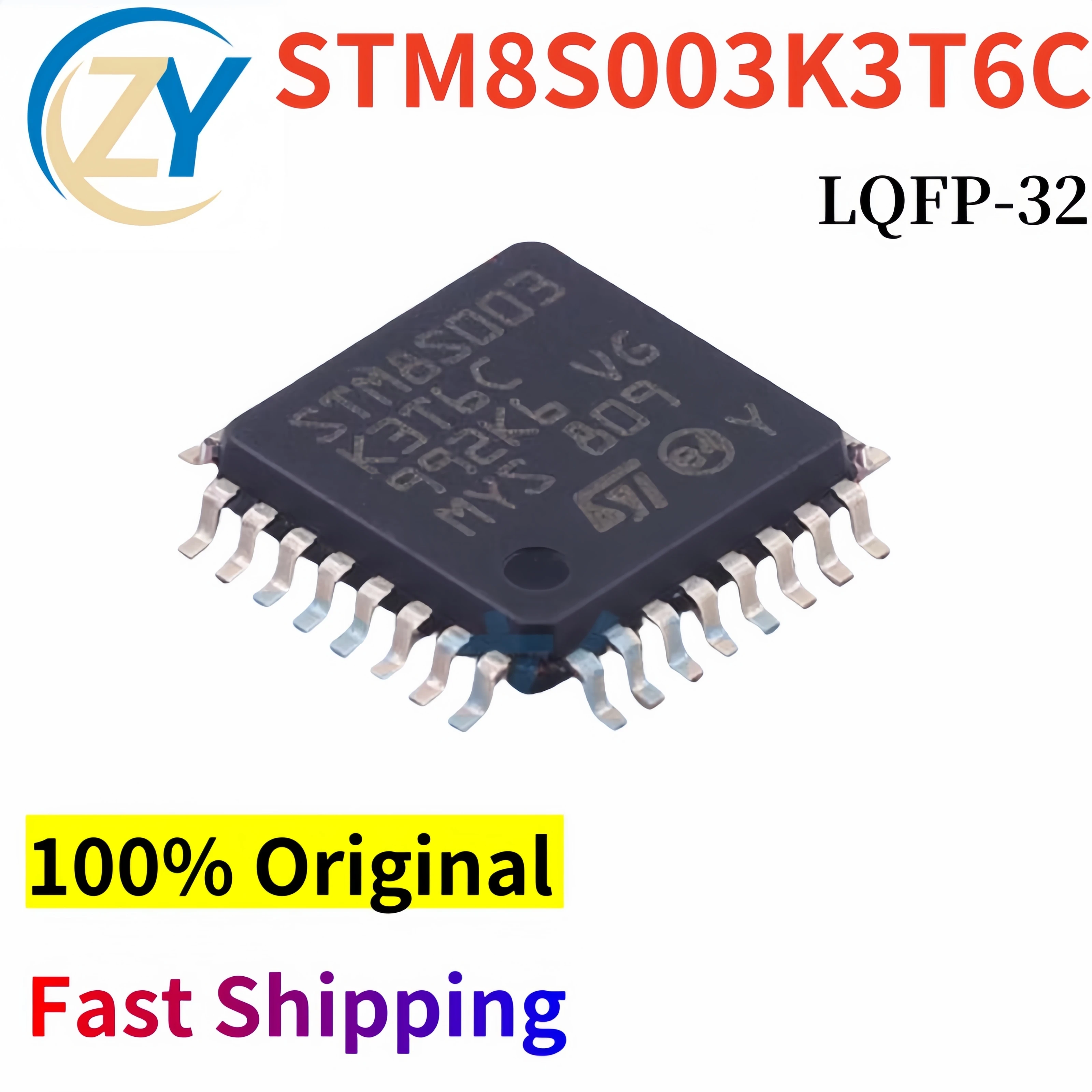 (5pcs) STM8S003K3T6C 8-Bits STM8S003 16MHz LQFP32 100% Original & In Stock