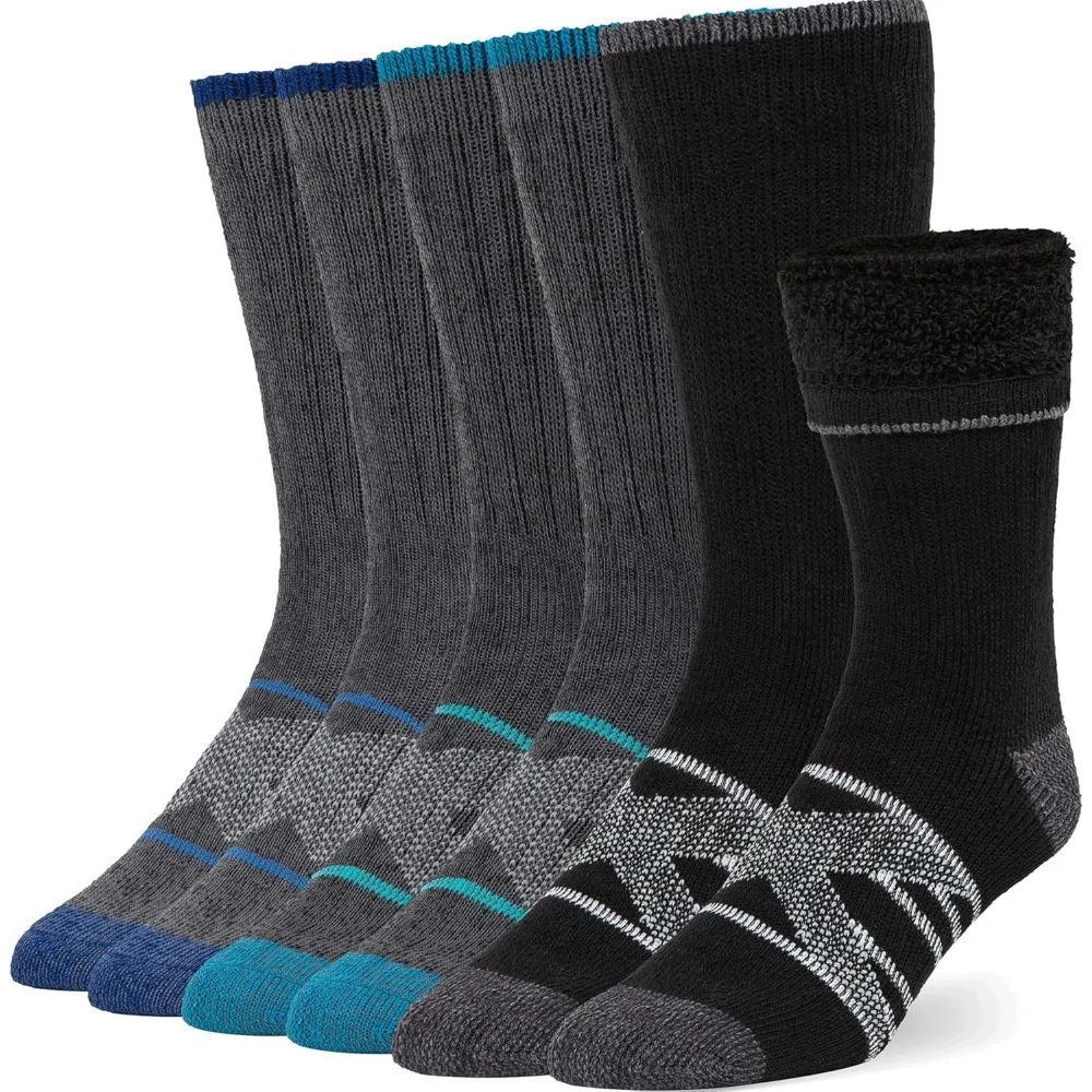 

Wool Hiking Socks Thermal Warm Crew Winter Boot Sock For Men & Women 3 Pairs