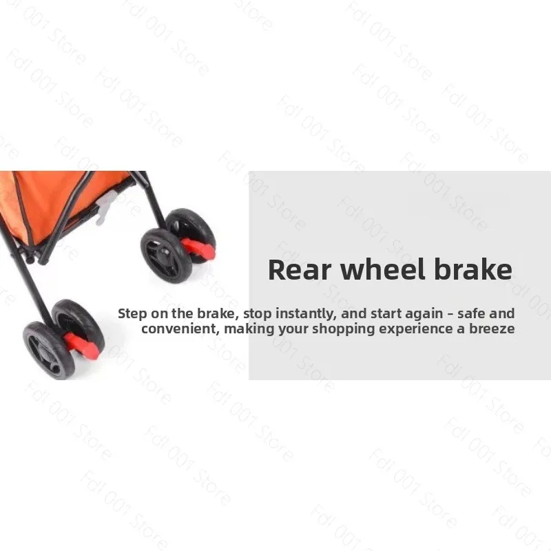 Shopping Cart Light Portable Folding Shopping Cart Trolley Trailer Trolley Camping Stall Pulling Goods Pick Up Express Trolley
