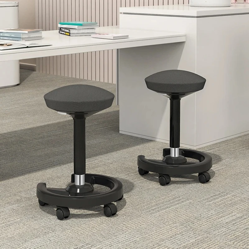  مقعد بار قابل للتعديل - مقعد مطبخ دوار بعجلات، ارتفاع قابل للتعديل للمنزل والصالون والمكتب، كرسي طعام مستدير #2