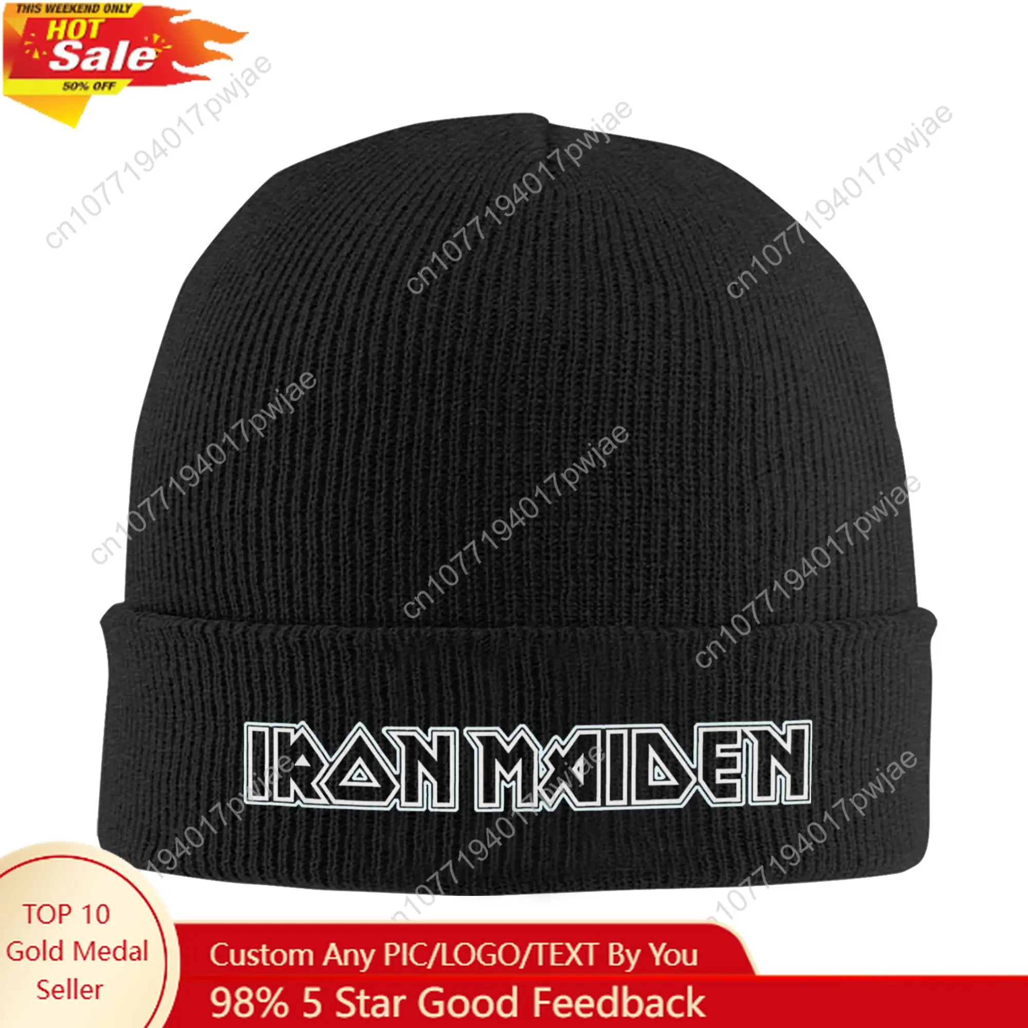

Rock Music Band Ironmaidens Cuff Beanie For Unisex Winter Warm Skullies Knitted Caps