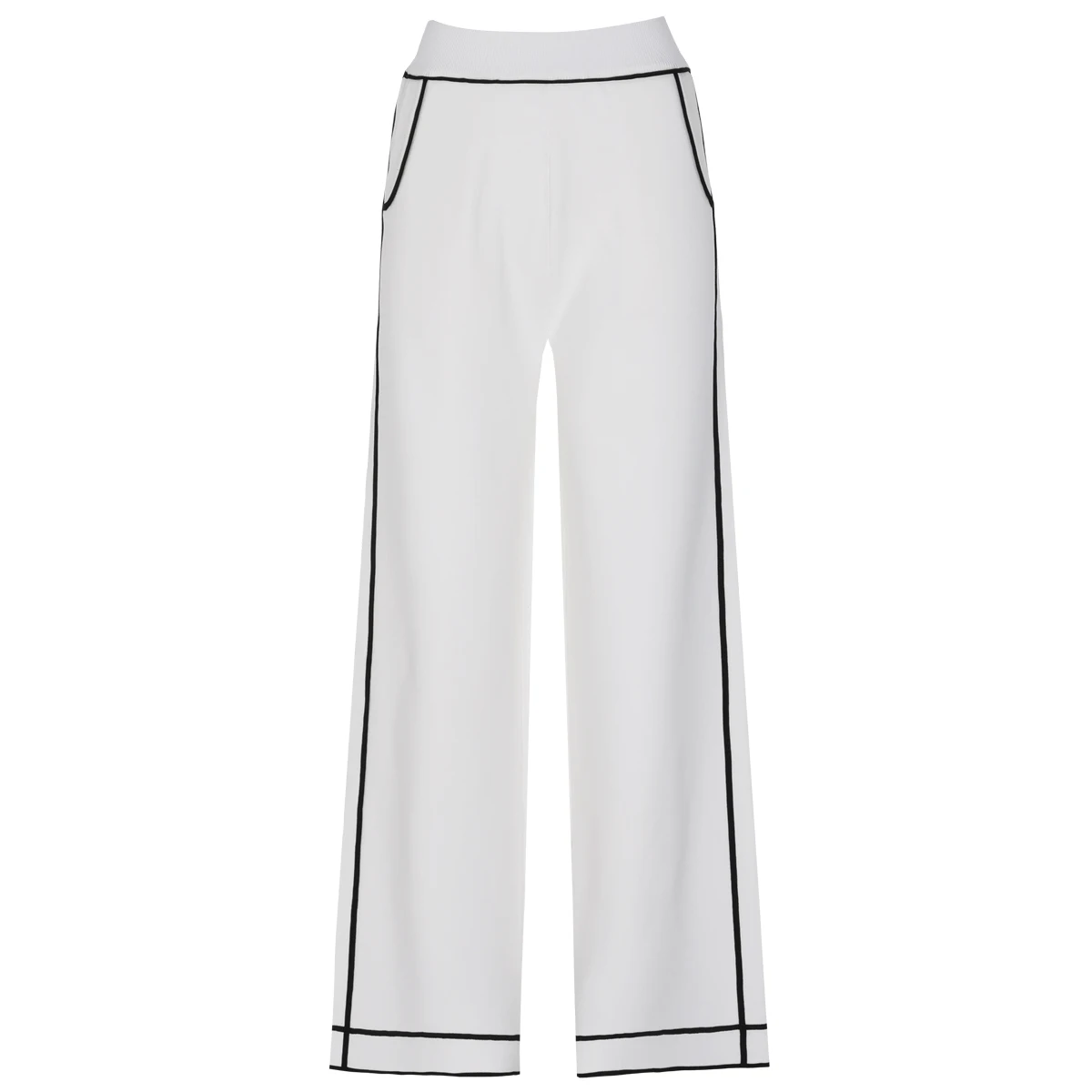 

Высококачественные весенне-осенние новые женские лоскутные трикотажные узкие брюки прямого кроя, брюки в повседневном стиле